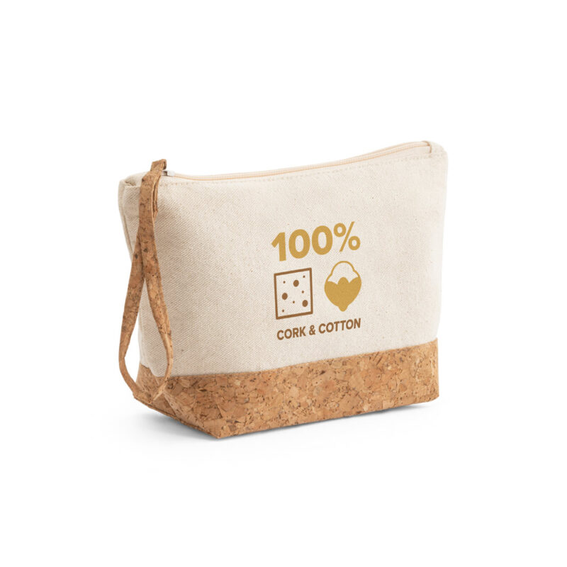 Bolsa de cosméticos em 100% de algodão e cortiça - Imagem 3