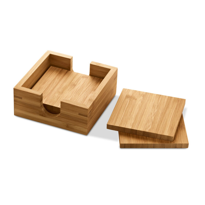 Kit de 4 porta copos em bambu - Imagem 9