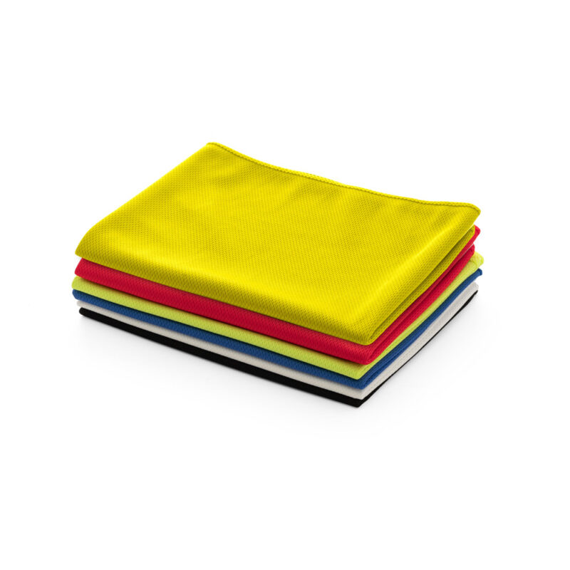 Toalha esportiva refrescante em 100% poliéster reciclado (100% rPET) com bolsa em non-woven - Imagem 3