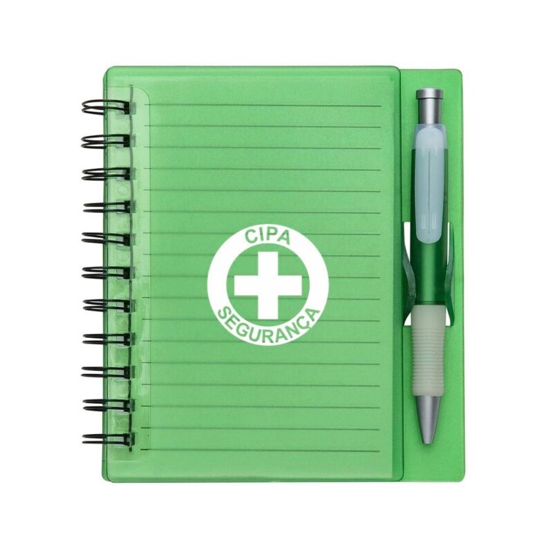 Caderno Plástico com Caneta