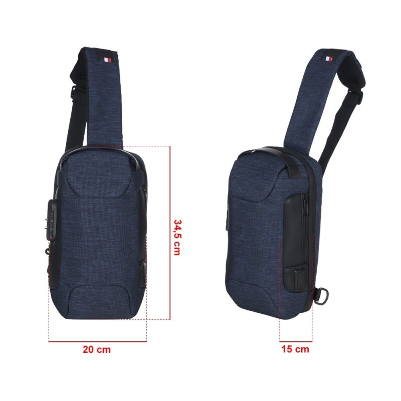 Mochila de Ombro USB Anti-Furto - Imagem 5