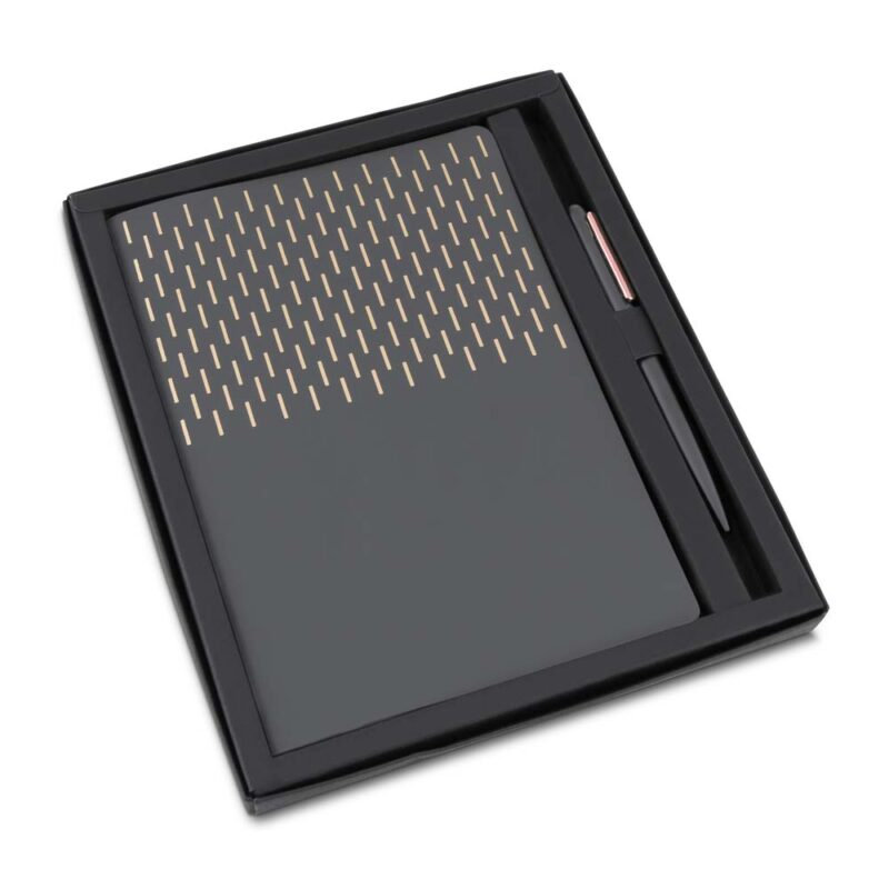 Kit Escritório Caderno e Caneta Metálica