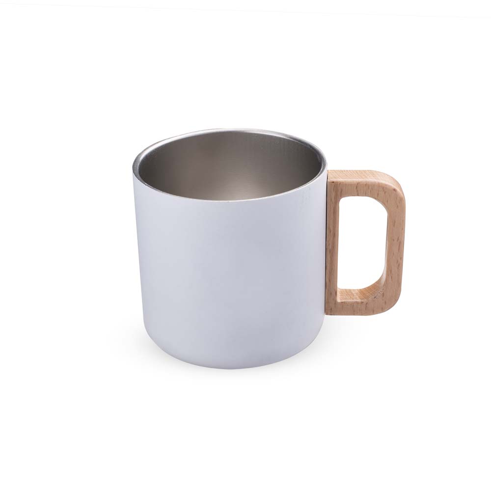 Caneca Térmica com Alça em Madeira - Imagem 3